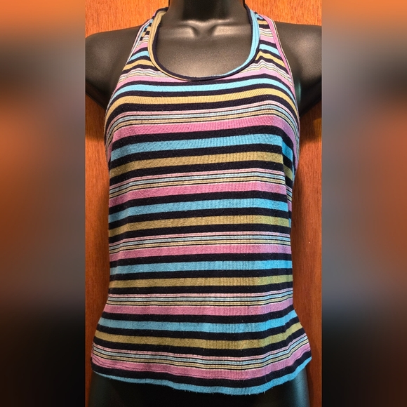 Seamless for Anthropology pull over beautiful stripped halter top szM - Picture 2 of 5